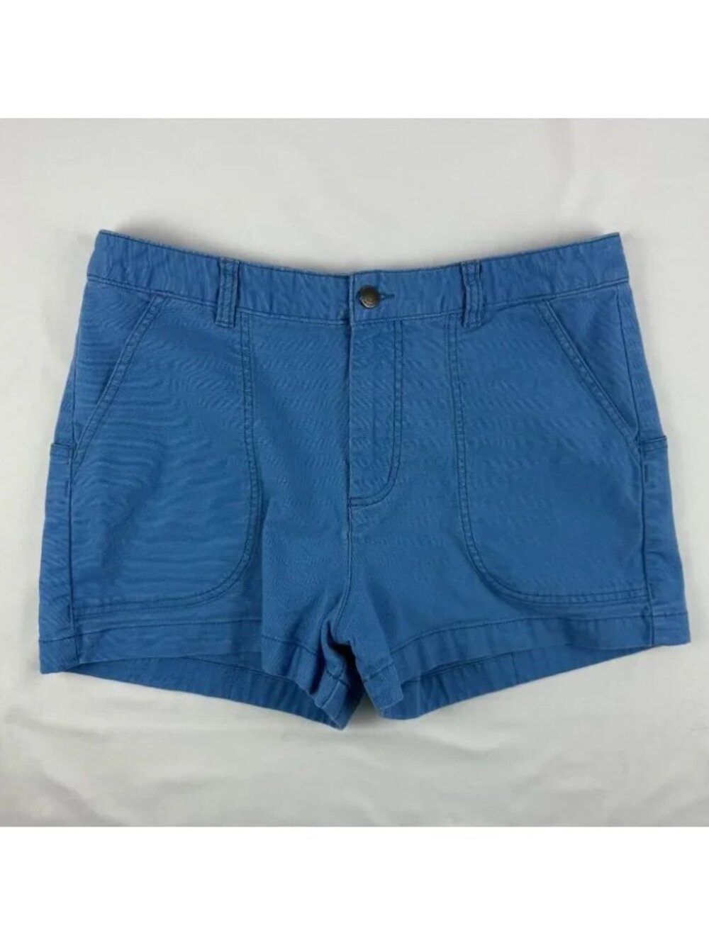 Patagonia Canvas Stand Up Shorts Blue 3” Women’s 10 Organic Cotton Vintage